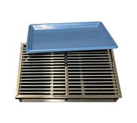 Indoor/Outdoor Dog Potty Litter Box, No Torn Stainless Steel, Easy Clean Plastic Tray, Protects Floors and Keeps Paws Dry, Suitable for All Dog Sizes