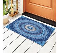Indoor Outdoor Entrance Door Mat Blue Greek Matiasma Evil Eye Durable Doormat Non Slip Bath Rug Decorative Patio Garage Garden Kitchen Door Mats Porch Gifts Mats 50x80cm