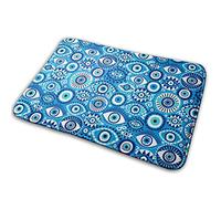 Indoor Outdoor Entrance Door Mat Evil Eye Blue Durable Doormat Non Slip Bath Rug Decorative Patio Garage Garden Kitchen Door Mats Porch Gifts Mats 40x60cm