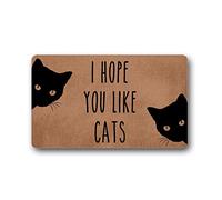 Indoor Outdoor Entrance Door Mat I Hope You Like Cats Durable Doormat Non Slip Bath Rug Decorative Patio Garage Garden Kitchen Door Mats Porch Gifts Mats 40x60cm
