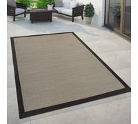 Indoor & Outdoor Flat-Weave Rug Modern Natural Look Monochrome In Brown