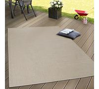 Paco Home Indoor & Outdoor Flat Woven Rug Patios, Rugs, Natural Look In Beige, Size:160x220 cm