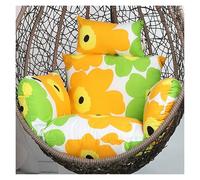 Indoor/Outdoor Hanging Egg Chair Cushion Replacement, Hammock Swing Thicken Pads with Headrest Pillow for Wicker Rattan Hammock Basket(Chairs Not Included)