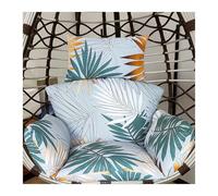 Indoor/Outdoor Hanging Egg Chair Cushion Replacement, Hammock Swing Thicken Pads with Headrest Pillow for Wicker Rattan Hammock Basket(Chairs Not Included)