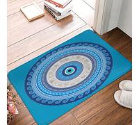 Indoor Outdoor Mat Turkish Evil Eye Mandala Greek 40X60Cm Floor Mat Dirt Trapper Welcome Mat Soft Entrance Door Mats For Office Kitchen Front Back Door