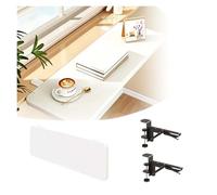 Indoor & Outdoor Plant Shelf, Foldable Clamp-On Windowsill Extender, Easy-to-Install MDF Versatile Window Ledge Table No-Drill - 1/2/3 Pack(Set of 1,LxW 27.6″x7.9″(70cmx20cm))