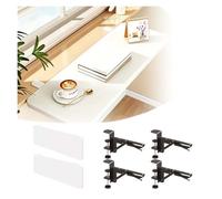 Indoor & Outdoor Plant Shelf, Foldable Clamp-On Windowsill Extender, Easy-to-Install MDF Versatile Window Ledge Table No-Drill - 1/2/3 Pack(Set of 2,LxW 15.7″x7.9″(40cmx20cm))