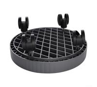 Indoor Outdoor Round Plant Pot For Caddy with Wheels, Duty Rolling Saucer Base, Plastic Garden Plant Mover with Swivel Casters for Potted Plants, Black(22.3cm)