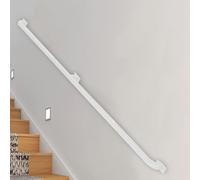 Indoor Outdoor Stair il - 16.4ft Wall-Mounted Railing for Stairs 1m to Adjustable Length White Staase il for Steps & Stairways
