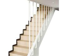 Indoor Outdoor Stair il Support Set for Balustrades Transition il Safety Railing Post White 135cm (4.4ft) & Stylish Stair Safety Solution