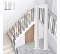 Indoor Outdoor Stair Railing 2 Pack41.3in White UStair Guardrail Durable Banister Railing for Steps Porch Garden Safety & Style for Home Décor