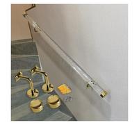 Indoor Outdoor Staircase Handrail, Clear Acrylic Wall Mounted Hand Railing, 3ft/4ft/5ft/6ft/10ft/12ft/14ft/20ft, Home Loft Front Porch Stairs Banister Support Rod,1.6FT-19.6FT(260cm/8.5ft/102.3in)