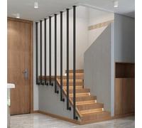 Indoor & Outdoor Staircase Set 190cm Modern Railing Posts & Handrails Durable Safety Railing System Stylish Transition Design for Enhanced Home Safety