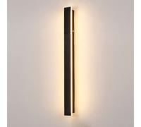 Indoor/Outdoor Strip, LED Rectangular Wall Washers, Creative Long Sconces Lighting Fixtures Black Finish, Modern Courtyard Decoration Atmosphere Light 3000K-warm Light