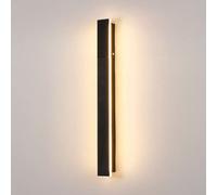 Indoor/Outdoor Strip, LED Rectangular Wall Washers, Creative Long Sconces Lighting Fixtures Black Finish, Modern Courtyard Decoration Atmosphere Light 3000K-warm Light