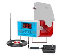 Indoor Outdoor Thermometer, Digital High&Low Temperature Monitor, Smart Freezer Thermometer with 5M Waterproof Probe, 0~120dB Adjustable Sound Light Alarm for Fridge/Cold Chain/RV/Pond/Farming/Factory