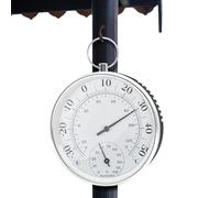 Indoor Outdoor Thermometer Hygrometer 10CM Alloy Aluminum Weather Gauge With Large Numbers For Garden Home | Wall Gârden Thermomete With Temp Humidity | Hanging Hygrometer, Garden Greenhouse