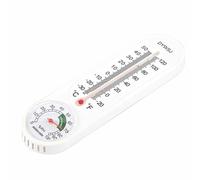 Indoor Outdoor Thermometer Hygrometer - Mechanical Temperature Gauge with Celsius/ | Room Thermometer for Home, Greenhouse, Garden, Closet | Portable ABS Thermometer, 2.56x9.06in, 80g