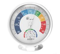 Indoor Outdoor Thermometer Hygrometer, Mechanical Wall Mount Dual Display, No Needed For Home Office School Garden Monitoring(Large)