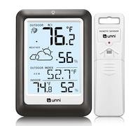 Indoor Outdoor Thermometer Hygrometer Wireless Weather Station, Temperature Humidity Monitor Battery Powered Inside Outside Thermometers with 330ft Range Remote Sensor and Backlight Display?MET01?