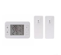 Indoor Outdoor Thermometer Wireless, Digital Refrigerator Thermometer With 2 Wireless Sensor, Freezer Temperature Monitor With Audible Alarm