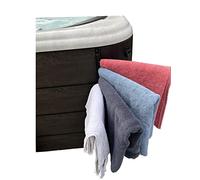 Indoor Outdoor Towel Holder Swing Out Towel Rack with Five Towel Bars for Hot tub, Pool Area, Sauna, Bathroom and Patio