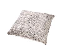 Indoor Outdoor Tweed Scatter Cushion - Warm Grey