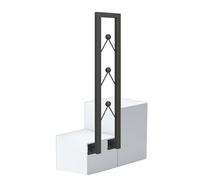 Indoor Outdoor U-Shaped Handrail, Wrought Iron Stair Railing for Steps, 20x95cm Gold Loft Guardrail, Durable Handrail for Safety and Support