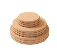 Indoor/Outdoor Use 10-Pack Thickened Cork Liners for Potted Plants - Non-Slip Heat-Insulating Moisture-Protective Round Mats for (100-190 mm Diameter 5-10 mm Thick)(100 * 8MM)