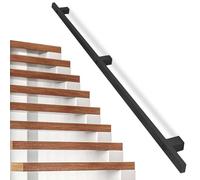 Indoor Outdoor Wall ils, 1FT-20FT Wrought Iron Safety Railing, Non-Slip Stair il Kit, Black Foot Rail for Stairs, Durable Support for Home & Commercial Use (10ft/300cm)