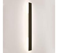 Indoor/Outdoor Wall Light, Black Strip Wall Sconces, Linear Metal Wall Lamp with Acrylic Shade, Modern LED Wall Lighting Fixtures for Hallway, Courtyard, Stairwell, Living Room 3000K