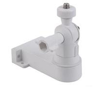 Indoor Outdoor Wall Mounted Bracket in Aluminum Alloy for HD Security Cameras Featuring 360 Degree Rotation to to Various Surveillance Needs (White)