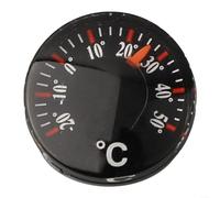 Indoor Outdoor Wall Thermometer with Large Dial Scale for Garden Greenhouse Kitchen Bedroom Office, Waterproof Plastic Casing, ±3°C Accuracy, Easy to Install Black(20mm)