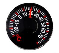 Indoor Outdoor Wall Thermometer with Large Dial Scale for Garden Greenhouse Kitchen Bedroom Office, Waterproof Plastic Casing, ±3°C Accuracy, Easy to Install Black(27mm)