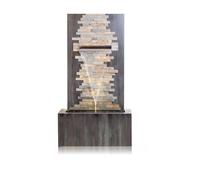Indoor Outdoor Waterfall Garden Patio Water Feature LED Lights 100cm Primrose Grey One Size
