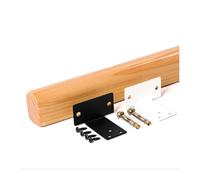 Indoor Outdoor Wooden Handrail Non Slip Stair Railings Support Rod for Hallways Porches Attics Patios Semicircle Design 180CM (70.9in) Length