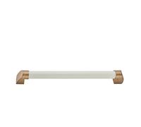 Indoor Outdoor Wooden Stair Railing Solid Wood & Metal Anti-Slip Grab Bars Thickened Base Safety il for Bathroom & Hallway (White 55cm)