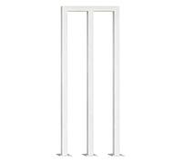 Indoor Outdoor Wrought Iron Stair RailingUShaped Handrail for Steps Loft Fence Extension White 45x65cmDurable Safety Hand Rail for Stairs