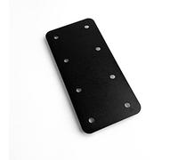Indoor Outdoors 4 X Straight Railway Sleeper Brackets - Timber Joining Plates for Wooden Planters, Raised Beds, Retaining Walls and Double Height Driveway Edging (Black)