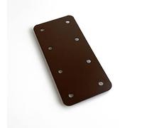 Indoor Outdoors 4 X Straight Timber Railway Sleeper Brackets Suitable for Wooden Planters, Raised Beds, Retaining Walls, Pathway and Double Height Driveway Edging (Brown)