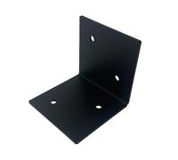 Indoor Outdoors Framola Pergola Internal Corner L-Bracket for Strengthen Wood Internally, Attaching Sleepers, Garden, Patio - Black (6"/150m Post)