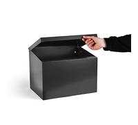 Indoor Outdoors Metal Parcel Delivery Box - Waterproof and Secure Container, Courier Package, Postbox, Drop Box Deliveries - British Steel (Grey, Without Lock)