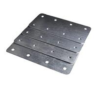 Indoor outdoors Pack of 4 Gardening Joining and DIY Fixing Plates - Straight Railway Sleeper Brackets - Connecting Planters, Retaining Walls, Pathway and Driveway Edging (170x80mm)