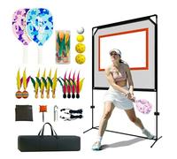 Indoor Paddle Game with Net,All-in-1 Set for Master Pickleball Practice Board, Backyard Pickleball Equipment,Similar to Badminton, Pingpong, and Jianzi,