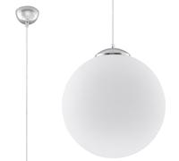 Indoor Pendant UGO 30 Glass Steel Chrome White E27 LED SOLLUX LIGHTING Any room