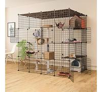 Indoor Pet Cage,Collapsible Pet Cage,Portable Guinea Pig Cage,Cat Cage Extra Large,Wire Cat Cage,Easy To Assemble Cattery,147 * 111 * 146cm-A