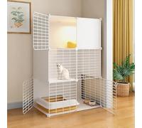 Indoor Pet Enclosure - Detachable Metal Kennel for Small Animals, DIY Assembled Crate for Safe and Comfortable Housing