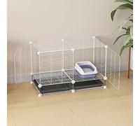 Indoor Pet Playpen for Cats Rabbits Guinea Pigs & ChinchillasDIY Small Animal Cage with Door Spacious 75x39x48cm Perfect for Small Pets & Dogs