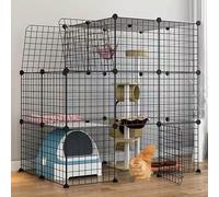 Indoor Pet Playpen with Detachable Doors for Small Animals, Extra Large Enclosure for Safe Play and Training