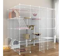Indoor Pet Playpen with Detachable Doors for Small Animals, Extra Large Enclosure for Safe Play and Training